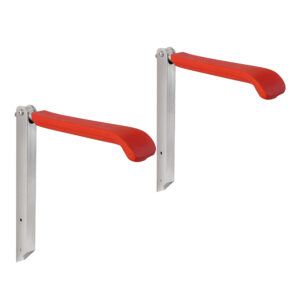 SI-03 suihkuistuimien käsinojat punaisella pehmusteella