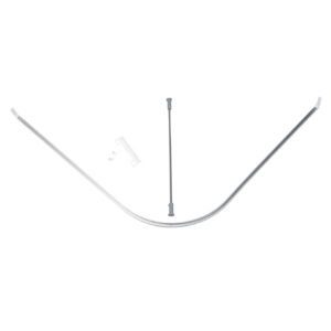 Suihkuverhokaari 900+900 mm anodisoitu. Sisältää 12 kpl liukuja