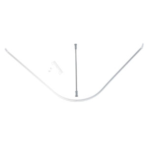 Suihkuverhokaari 900+900 mm valkoinen. Sisältää 12 kpl liukuja