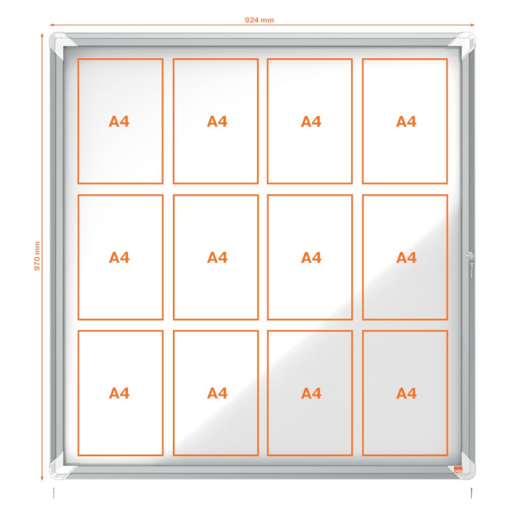 Ilmoitustaulun kokoselite, 924 mm x 970 mm