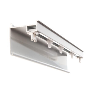 Yksiurainen verhokisko 50 mm etulipalla