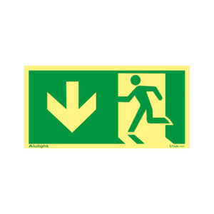 Poistumistie alas 300 x 150 mm, jälkivalaiseva