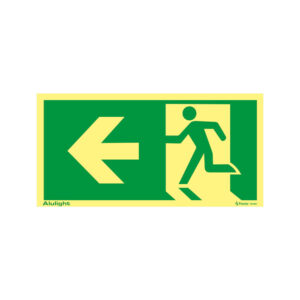 Poistumistie vasen 300 x 150 mm, jälkivalaiseva