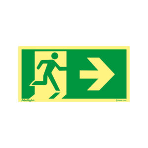 Poistumistie oikea 300 x 150 mm, jälkivalaiseva