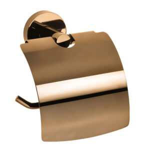 Koralli 2 WC-paperiteline kannella, kiiltävä kupari