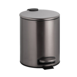 Tuhka poljinroska-astia 5 L, soft-close, harjattu grafiitti