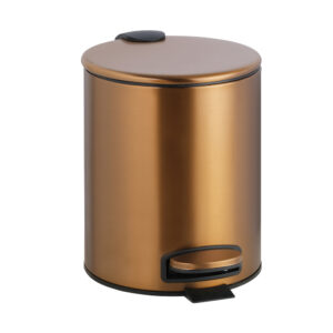 Pihka poljinroska-astia 5 L, soft-close, harjattu kupari